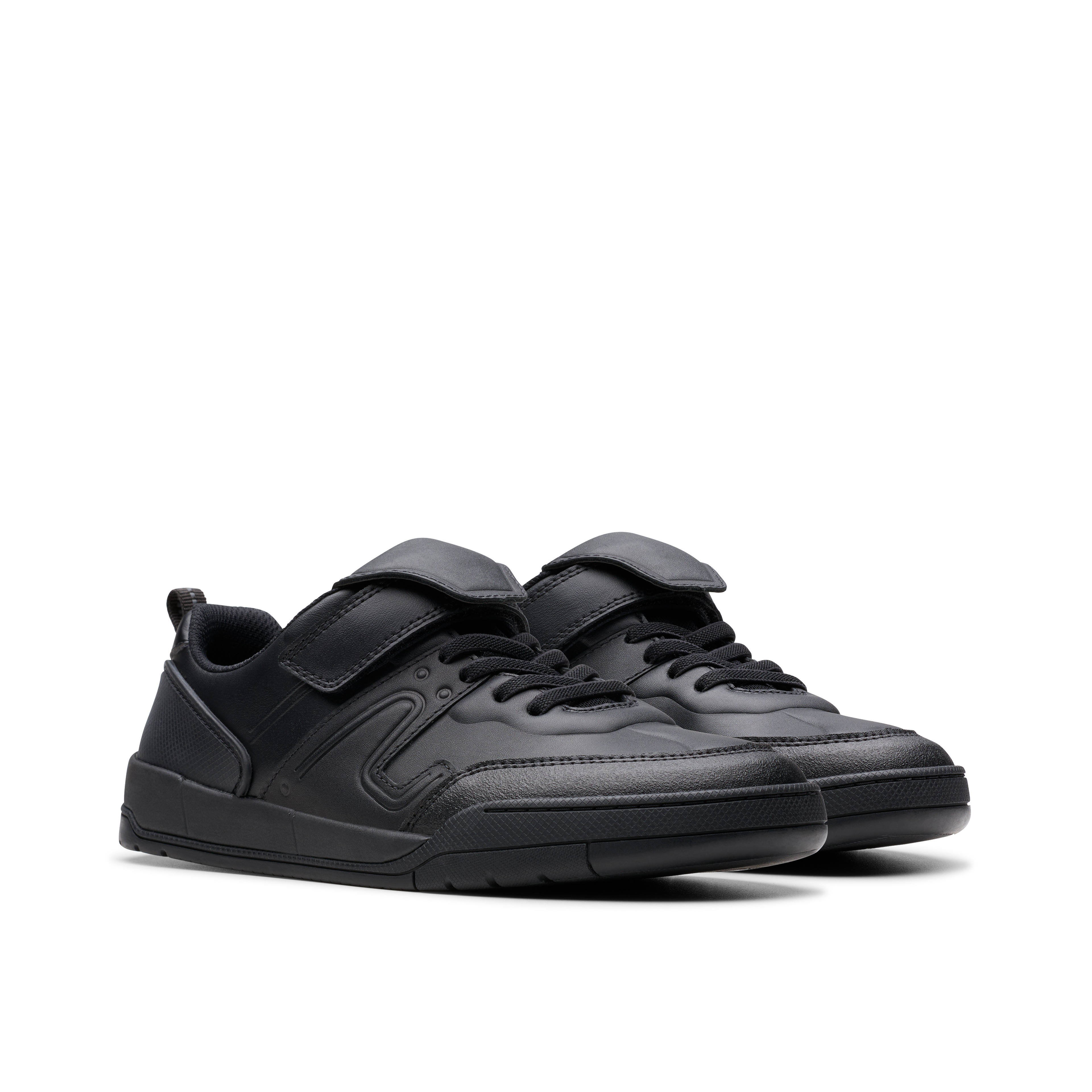 Laser Track Y Black Leather